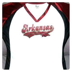 NWOT Arkansas Razorback Jersey Tee- Women's XL